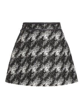 If Only Studio Two-Tone A-Line Miniskirt, charcoal white, size 4